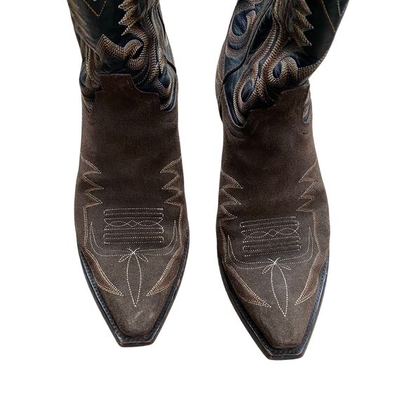 Old Gringo Black and Brown Embroidered Cowboy Boots - Picture 2 of 8